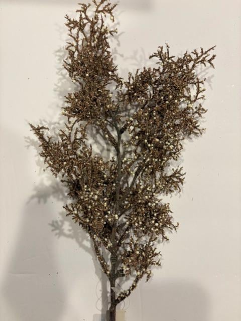 22" Mini Berry Brown Twig Spray | l Rustic Wreath Pick | Holiday Embellishment | DIY Wreath Supply