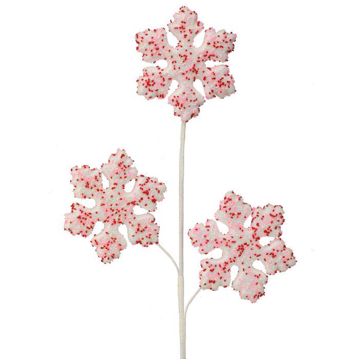 27" Sweets Snowflake Spray | Whimsical Candy Land Wreath Pick | Holiday Embellishment | Sparkly Wreath Supply