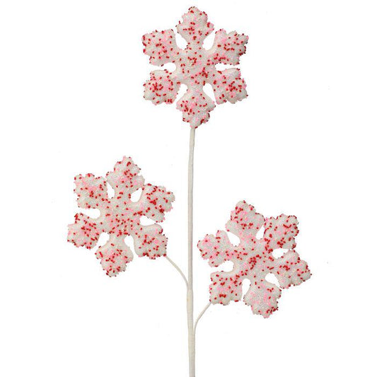 27" Sweets Snowflake Spray | Whimsical Candy Land Wreath Pick | Holiday Embellishment | Sparkly Wreath Supply