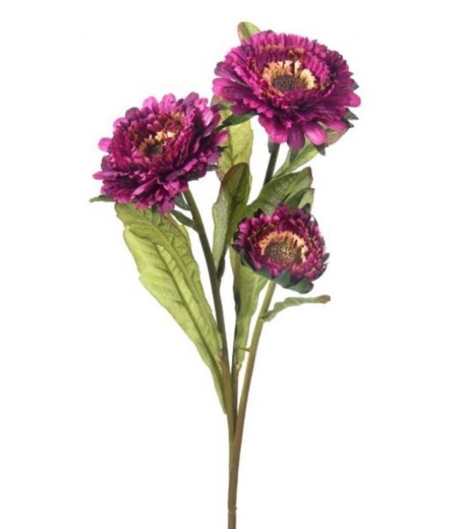 17-Inch Purple Aster Spray  3 Flower Stem  Wreath Making Supplies & Floral Arrangement Accent