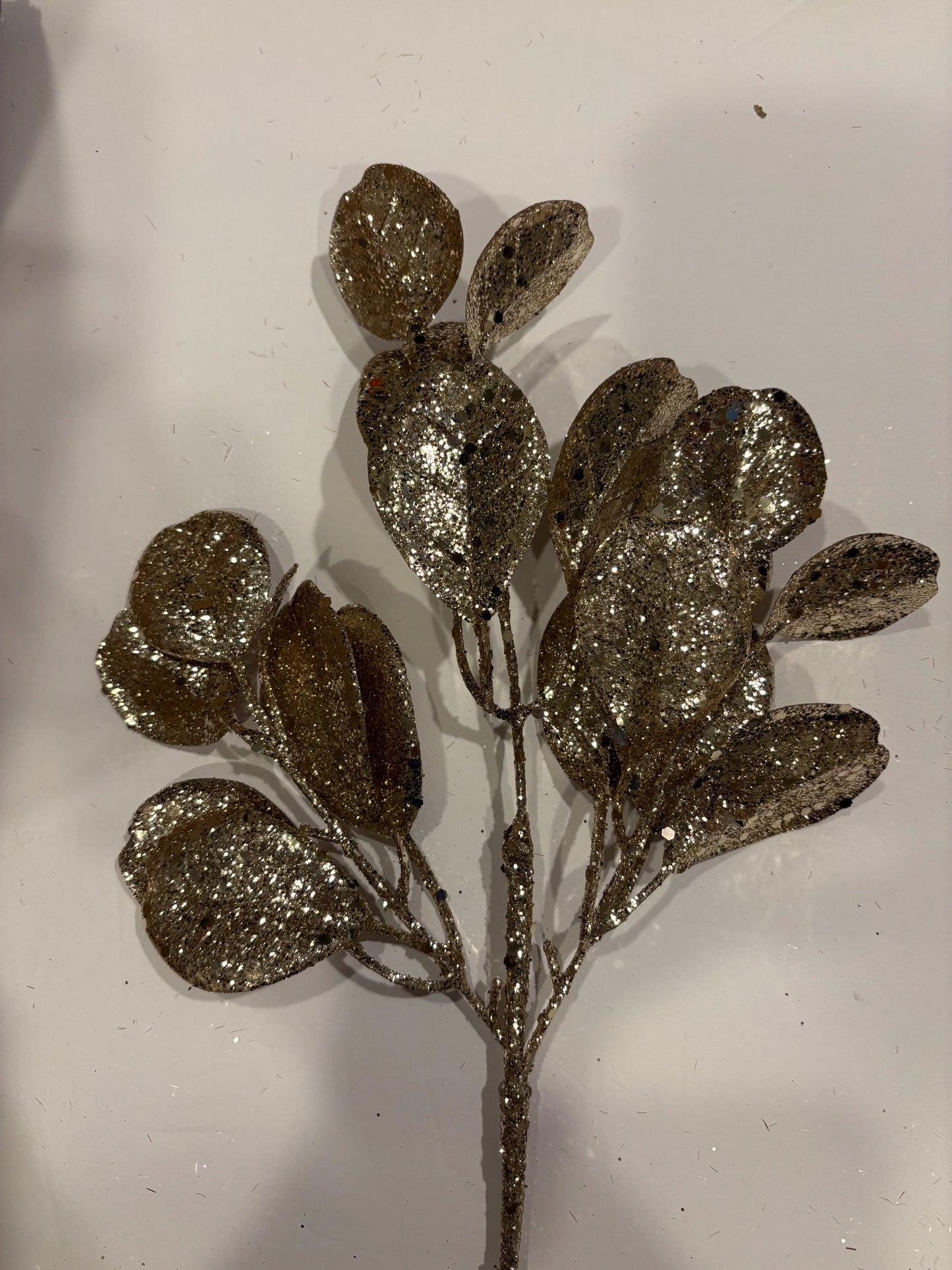 17" Gold Eucalyptus Spray| l Elegant Wreath Spray | Wreath Embellishment | DIY Wreath Supply