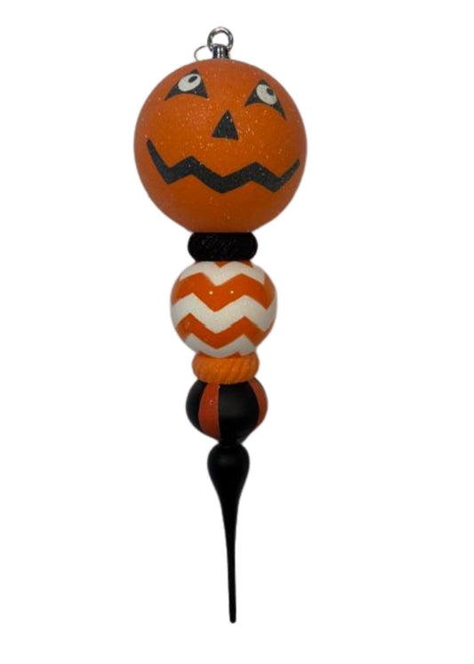 22 Inch Glitter Pumpkin Finial | Large Fall Wreath Attachment | Halloween & Autumn DIY Craft Supply | Sparkly Pumpkin Decoration