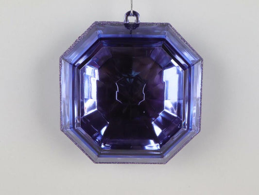 Lavender Square 6 Inch Jewel Glitter Gem Ornament , Wreath Embellishment