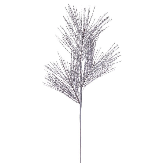 Silver 3-Tip Starburst 31 Inch Spray, Holiday Spring Christmas Wreath Spray, Holiday Embellishment