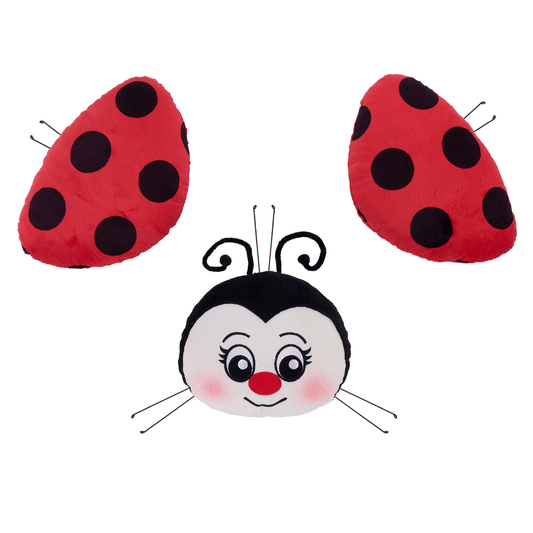 3 Piece 18.5"Hx15.5"L Ladybug Decor Kit Wreath Attachment, Spring Wreath Supplies, DIY Craft Supplies, Wreath Making