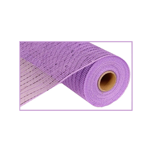 Lavender with Lavender Metallic Deco Mesh -10 inches x 10yards, Poly Deco Mesh, Craft Supplies, DIY Crafts, Wreath Making