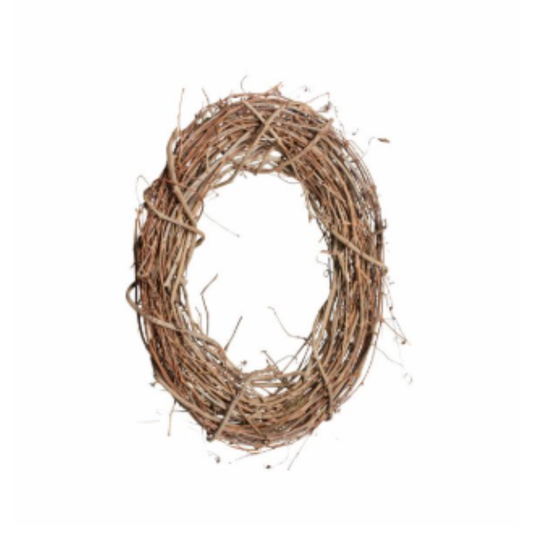 Oval Grapevine Wreath Base 18 Inch, Home Decor, Made in USA