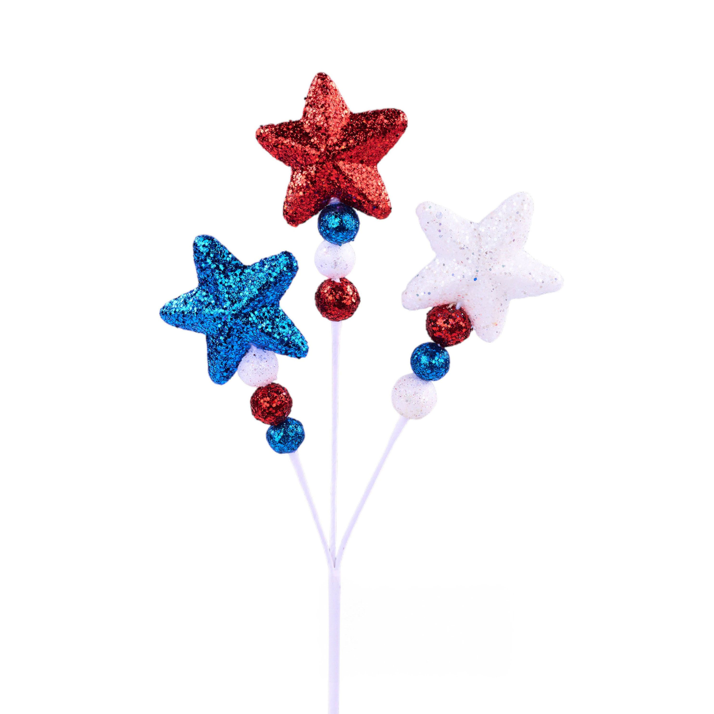 11" Glitter Star Ball Spray| Holiday Patriotic Spray | DIY Decor Wreath Embellishment | Wreath Supplies