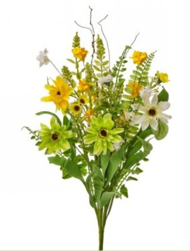 18" Summer Black Eyed Susan Spray, Wreath Embellishment, Wreath Supplies, Home Decor, Greenery, DIY Craft Supply