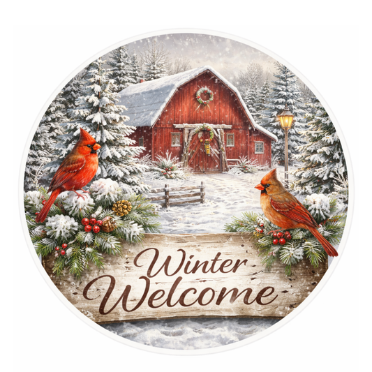 Winter Welcome 10 inch Wreath Sign, Home Decor, The Ritzy Cactus