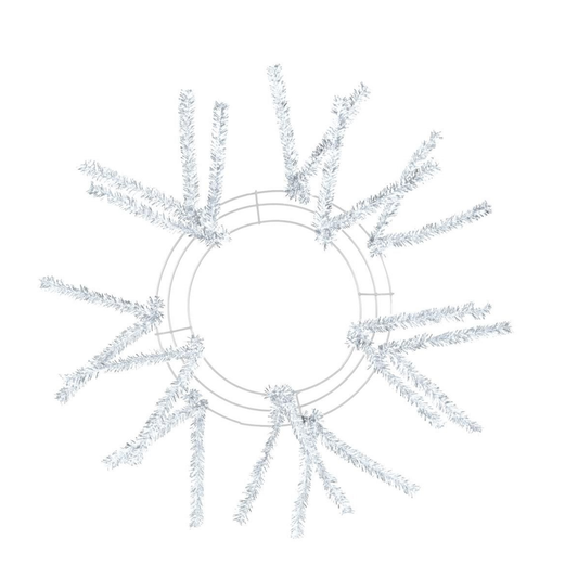 10" White Iridescent Pencil Wreath Form, 12 placements, Craft Supplies, DIY Wreath frame