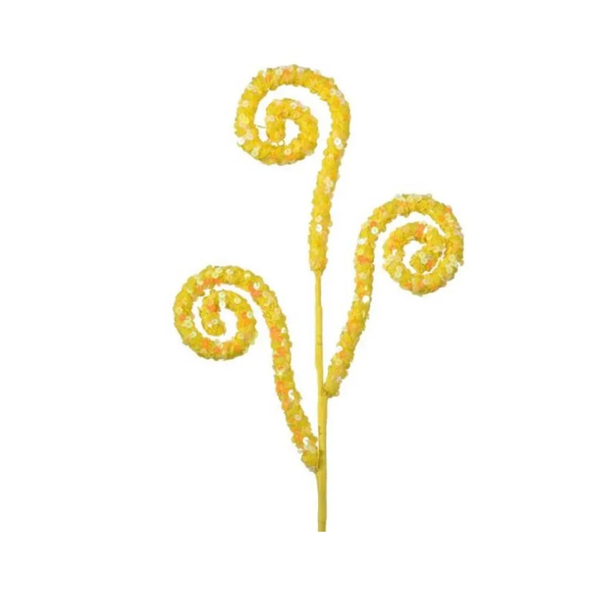 29" Yellow Sequin Spring Curl Spray| Holiday Spring Spray | DIY Easter Decor Wreath Embellishment | Wreath Supplies